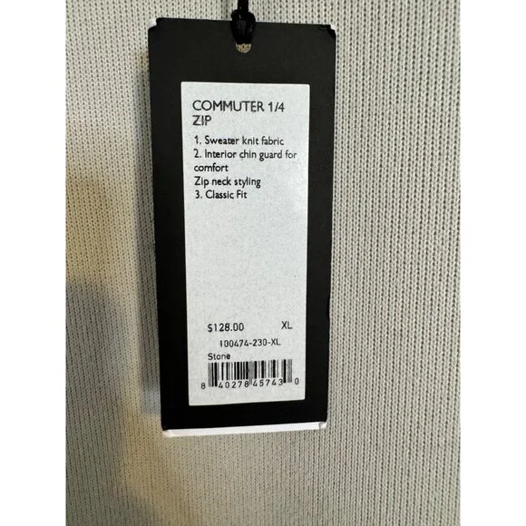 Rhône Commuter 1/4 Zip Size XL Men’s Knit Sweater NWT $128 Soft Stretch - Picture 5 of 10